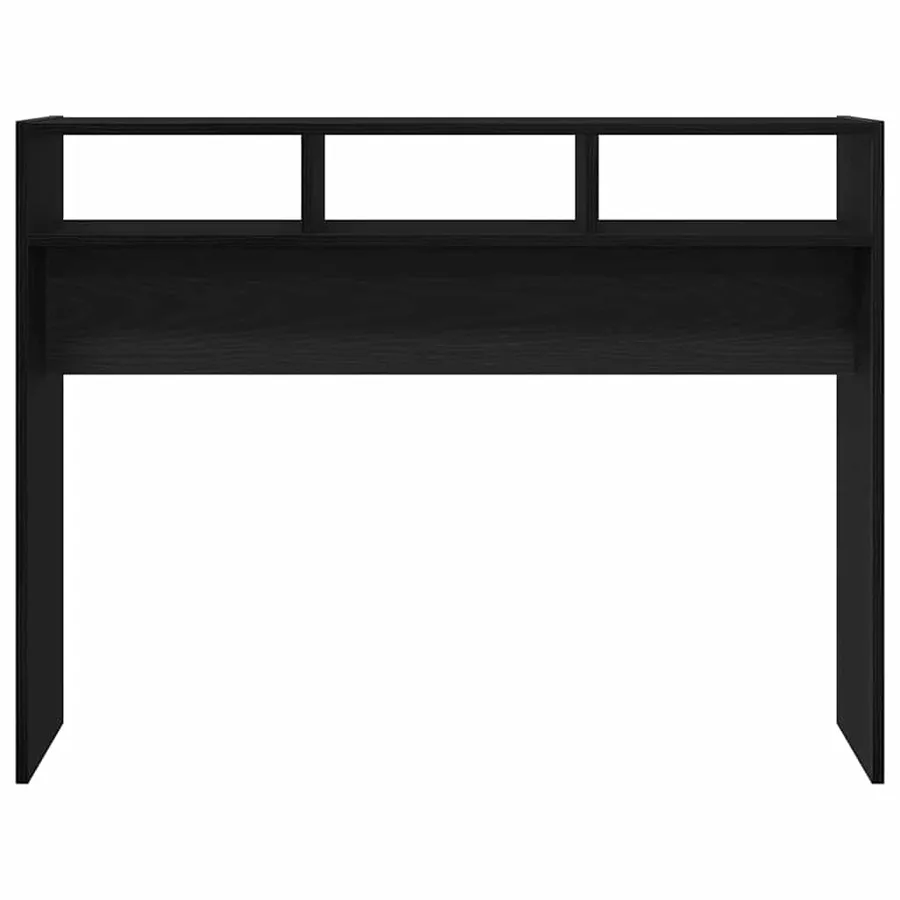Table console Chêne noir 105 x 30 x 80 cm Bois d'ingénierie - 6