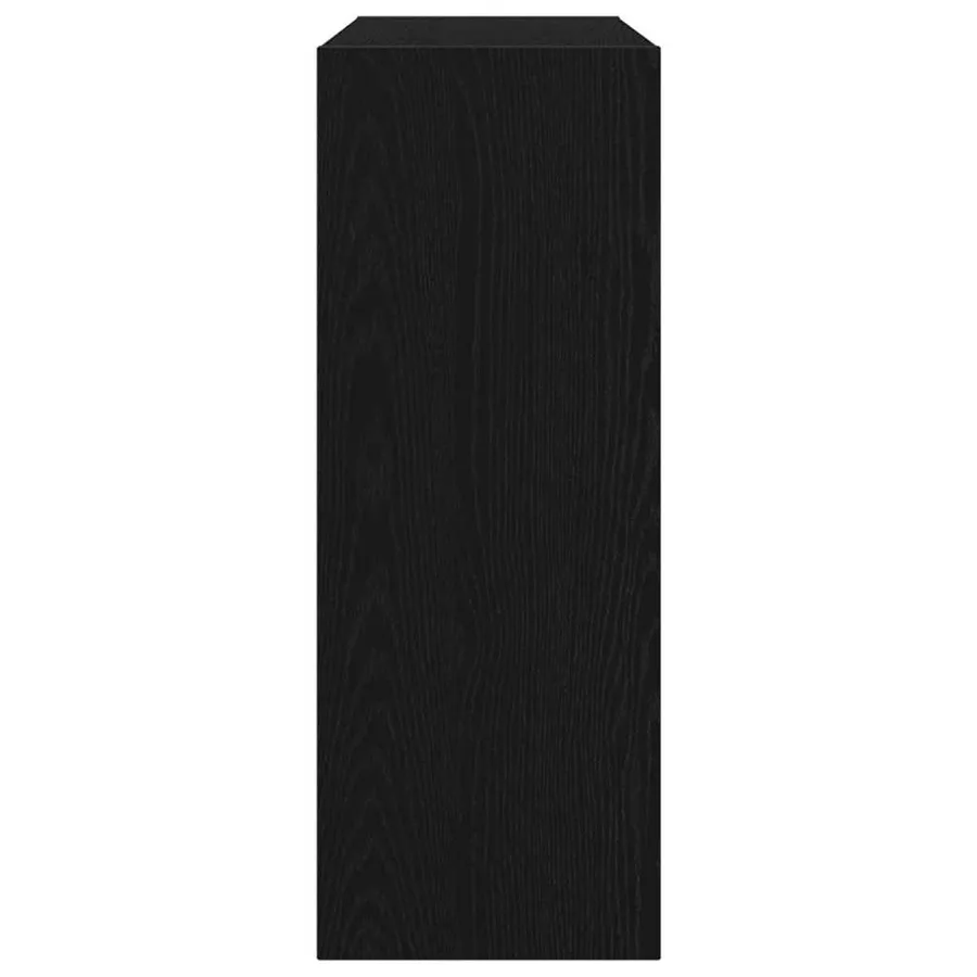 Table console Chêne noir 105 x 30 x 80 cm Bois d'ingénierie - 7