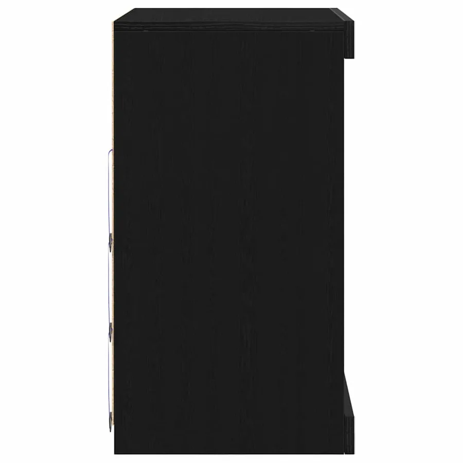Buffet LED Chêne noir 60,5 x 37 x 67 cm Bois d'ingénierie - 7