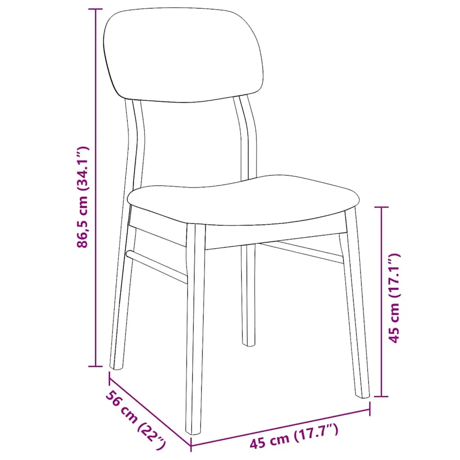 Chaises à manger coussins 2 pcs blanc bois massif caoutchouc - 11
