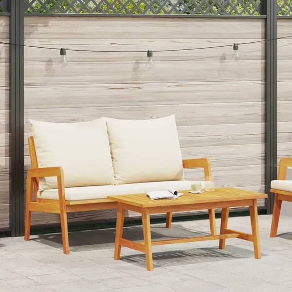 Ensemble bistrot 2 Pièce Huile Naturelle Bois d'Acacia Massif