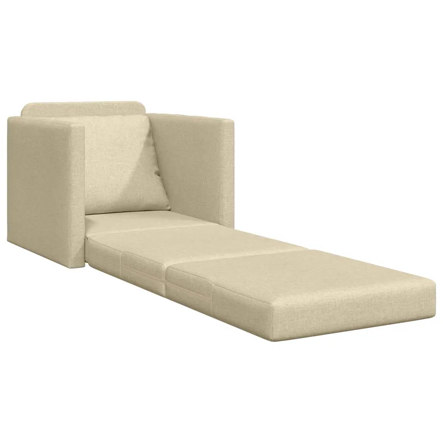 Canapé-Lit Crème 74 x 77 x 81 cm tissu - 4