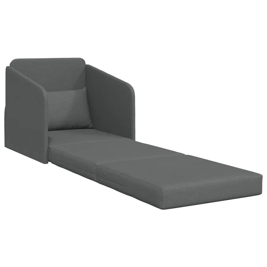 Canapé-Lit Gris foncé 65 x 80 x 83 cm tissu - 3