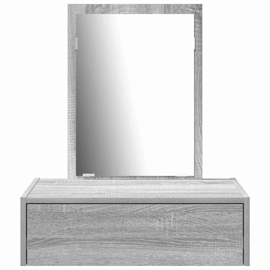 Table de Toilette Gris 60 x 40 x 70 cm Bois d'ingénierie - 6