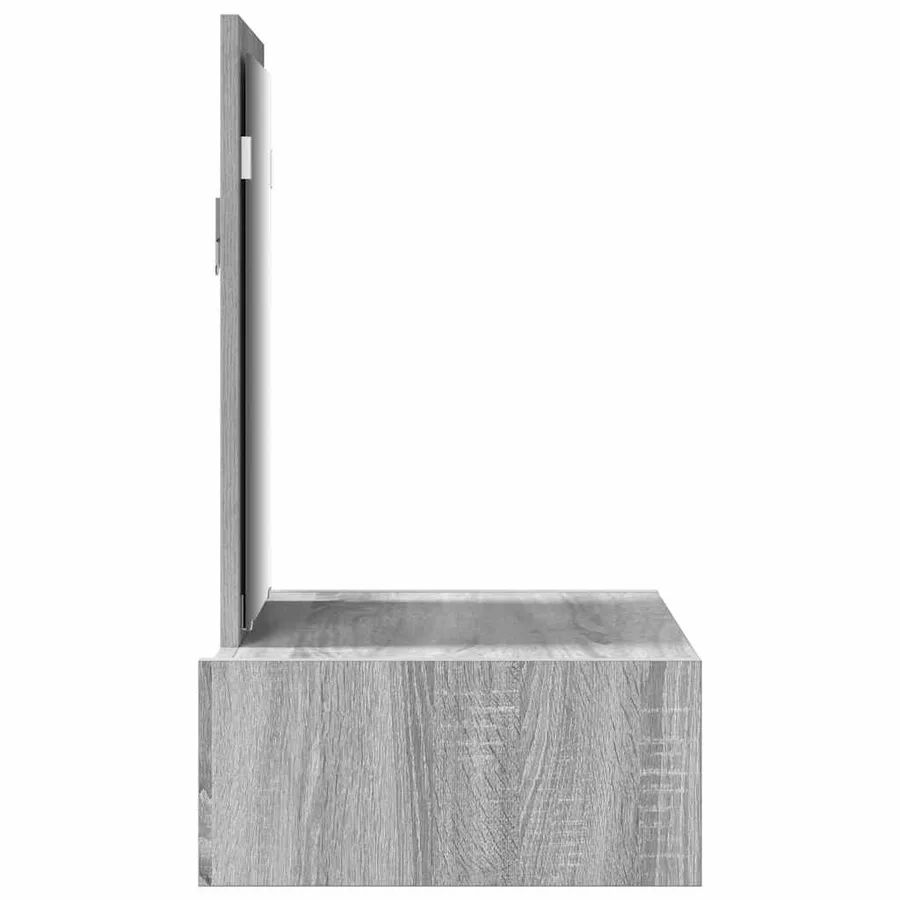 Table de Toilette Gris 60 x 40 x 70 cm Bois d'ingénierie - 7