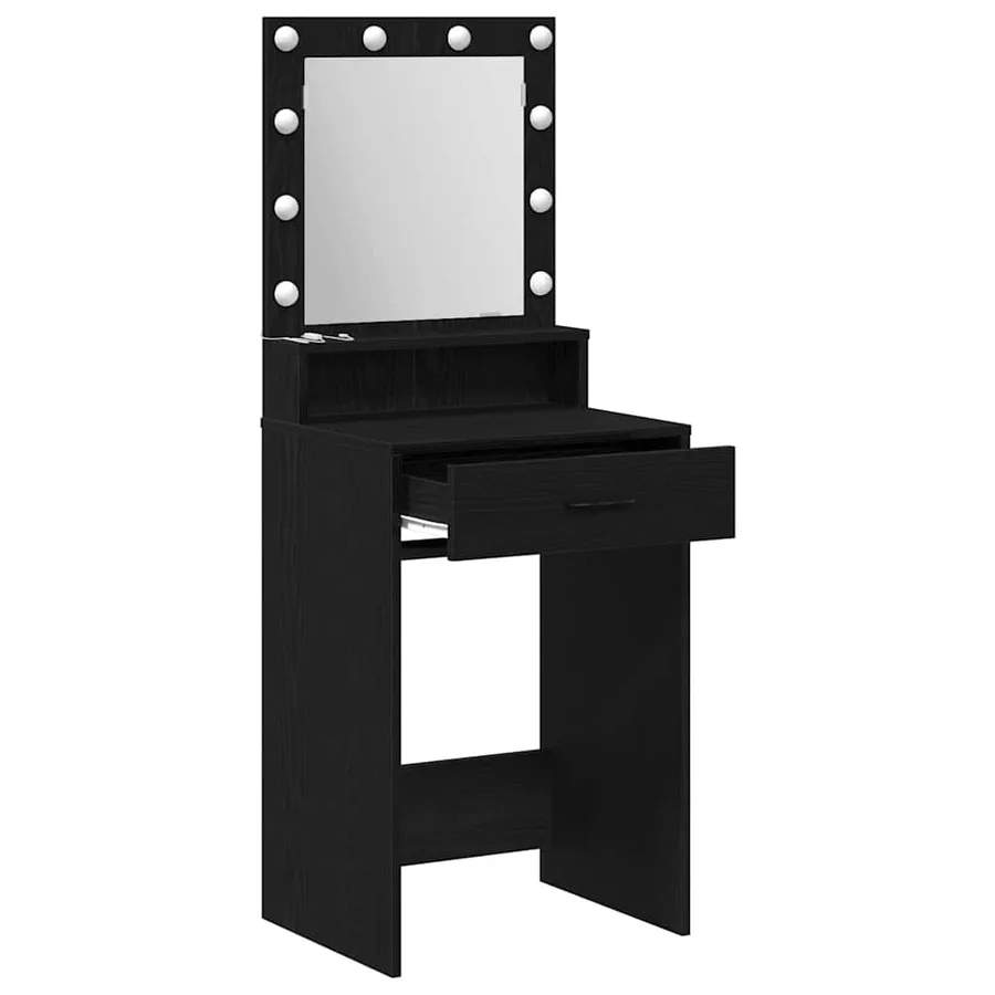 Table de Toilette Chêne noir 50 x 41 x 135 cm Bois d'ingénierie - 4