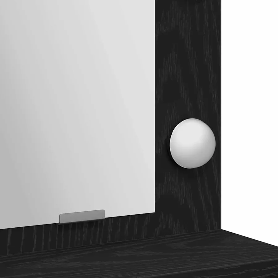 Table de Toilette Chêne noir 50 x 41 x 135 cm Bois d'ingénierie - 9
