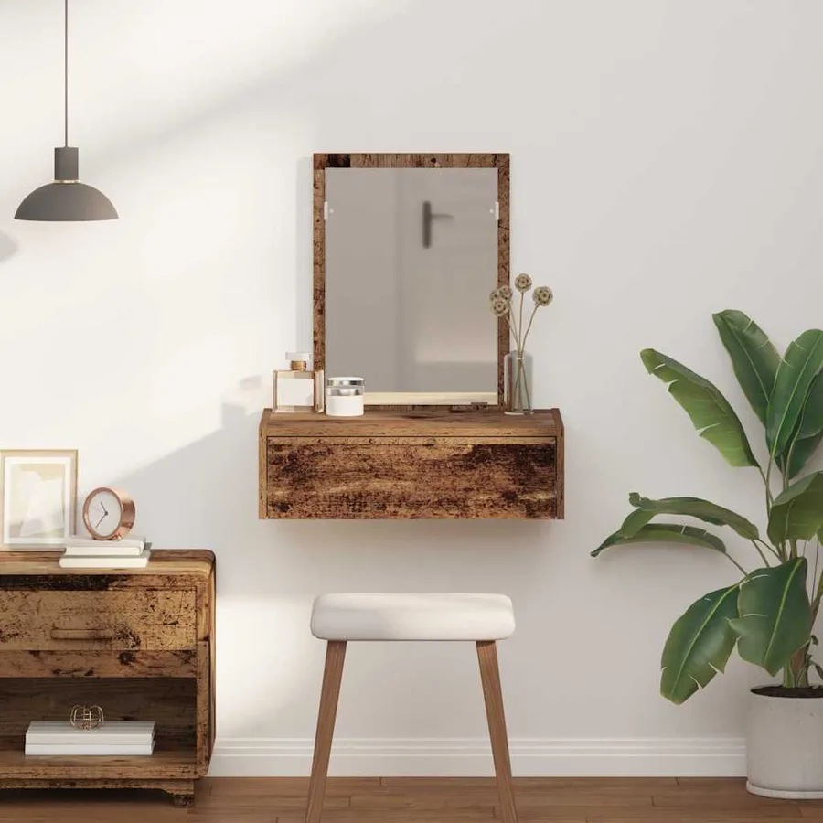 Table de Toilette Marron 60 x 40 x 70 cm Bois d'ingénierie - 4
