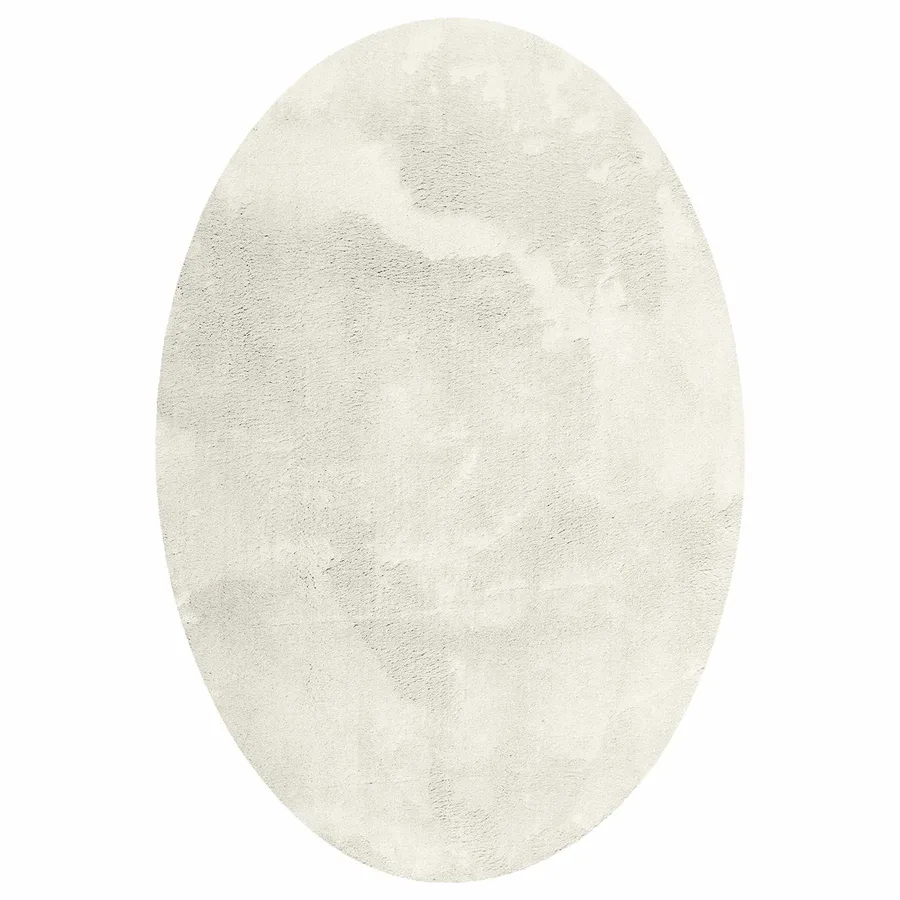 Tapis de surface ovale HUARTE Crème 140 x 200 cm 100% Polyester - 2
