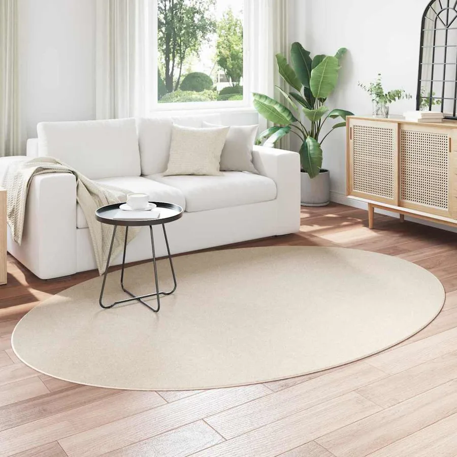 Tapis de surface ovale HUARTE Beige 160 x 230 cm 100% Polyester - 3