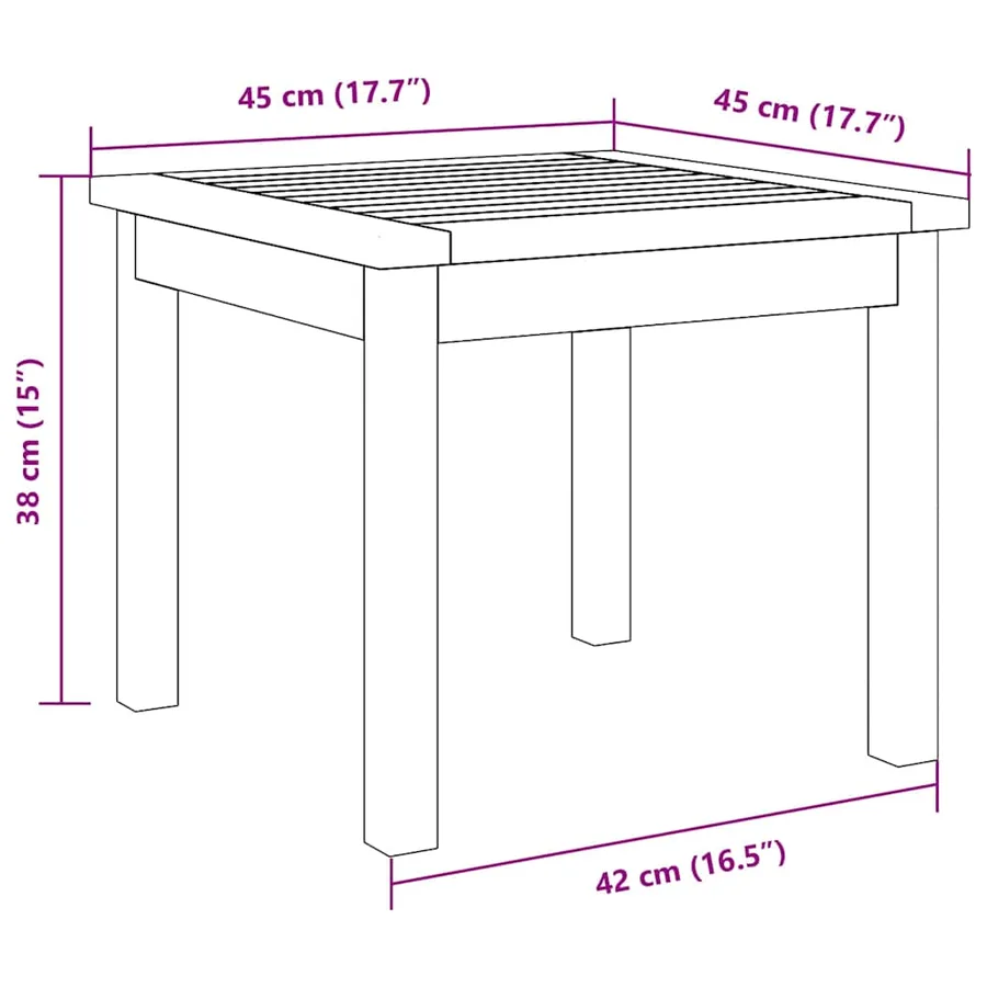 Table d'appoint Huile Naturelle Bois d'Acacia Massif - 10