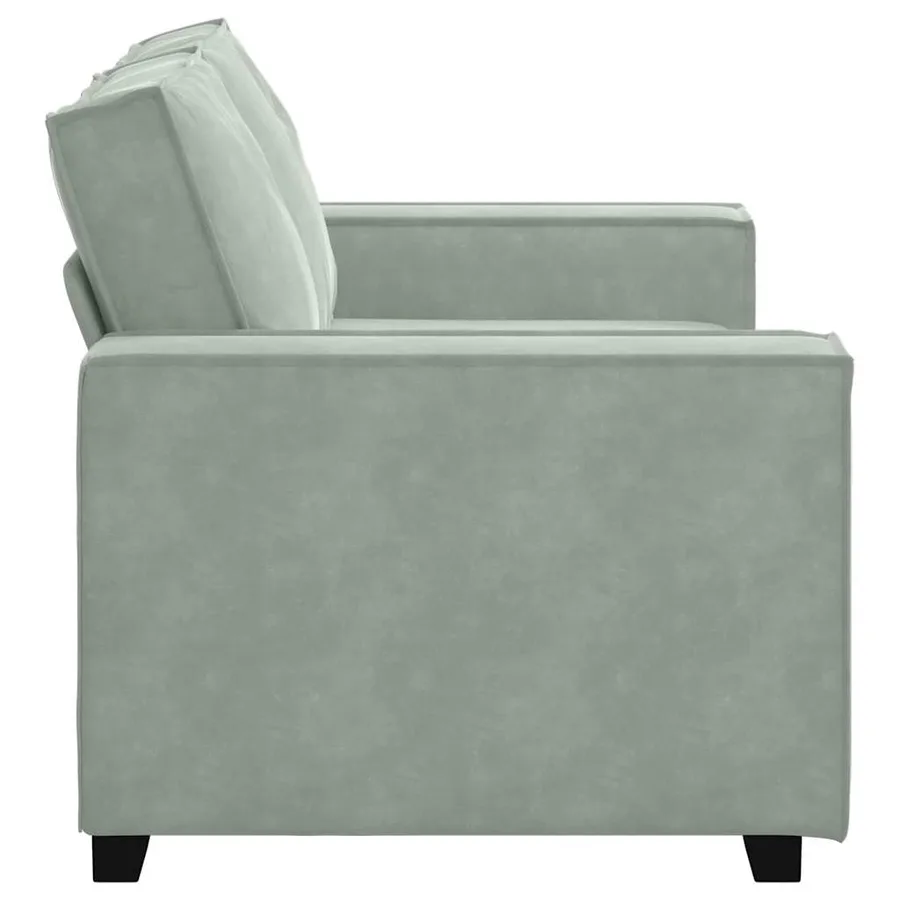 Canapé à 2 places Gris clair 160x78x84 cm Velours - 5