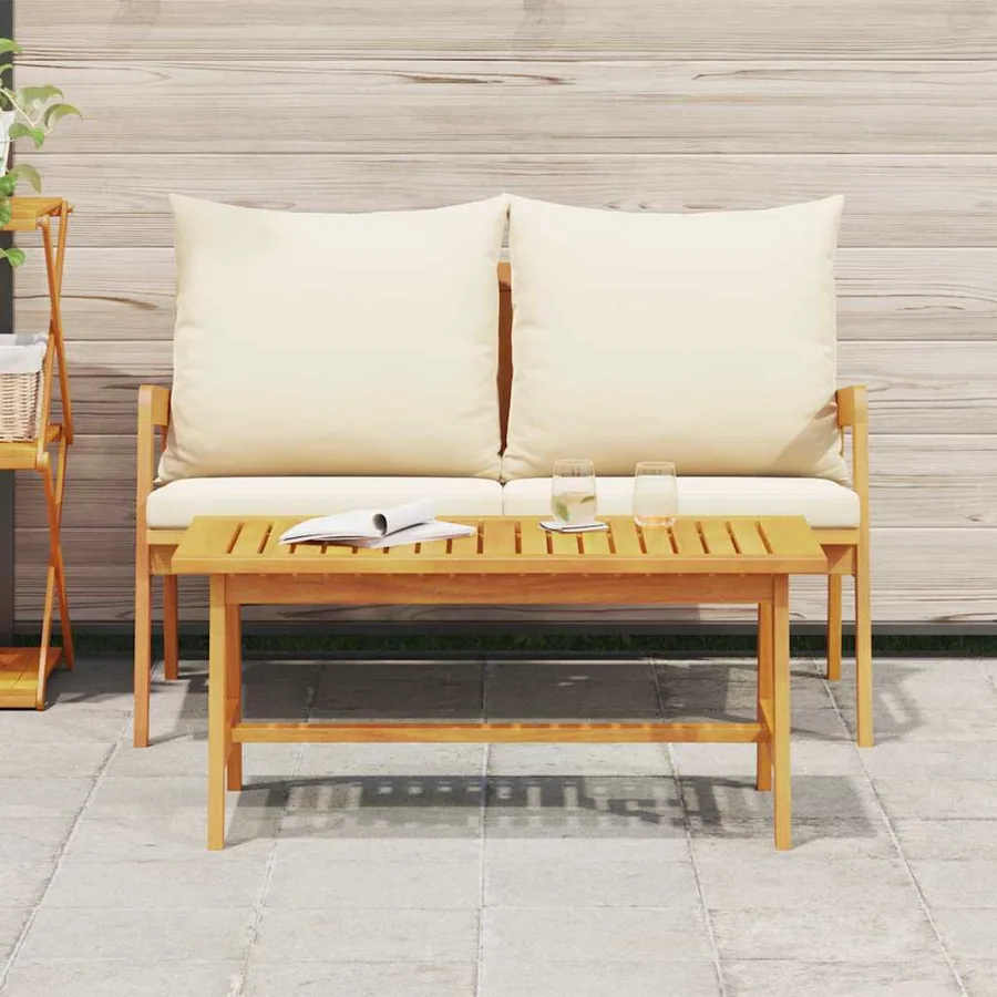 Table basse Huile Naturelle Bois d'Acacia Massif - 4