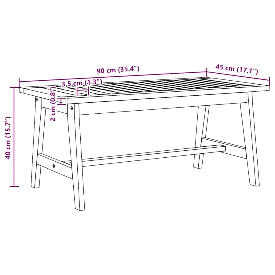 Table basse Huile Naturelle Bois d'Acacia Massif - 8