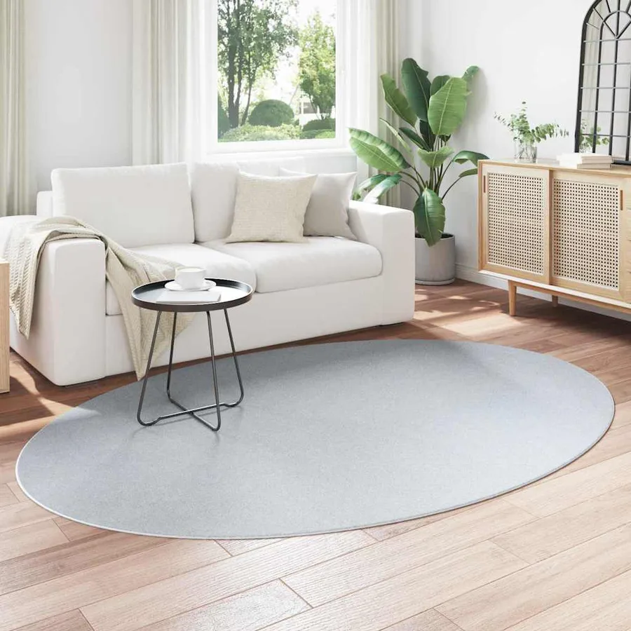 Tapis de surface ovale HUARTE Gris 160 x 230 cm 100% Polyester - 3
