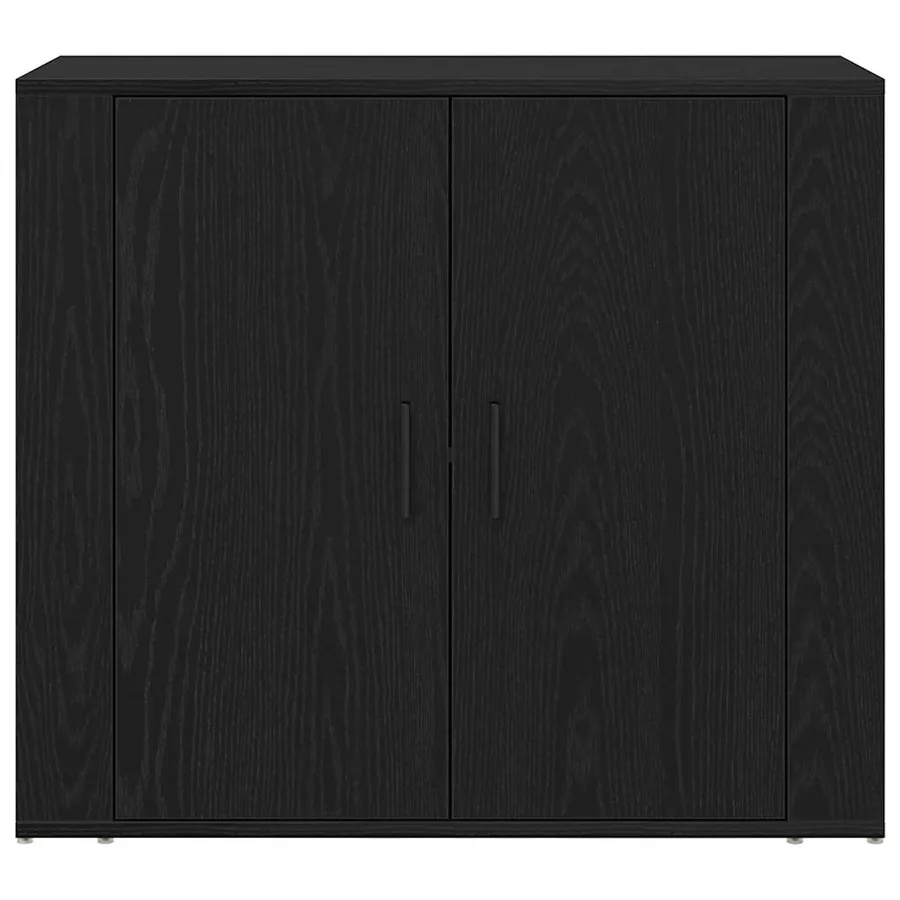 Buffet Chêne noir 80 x 33 x 70 cm Bois d'ingénierie - 7