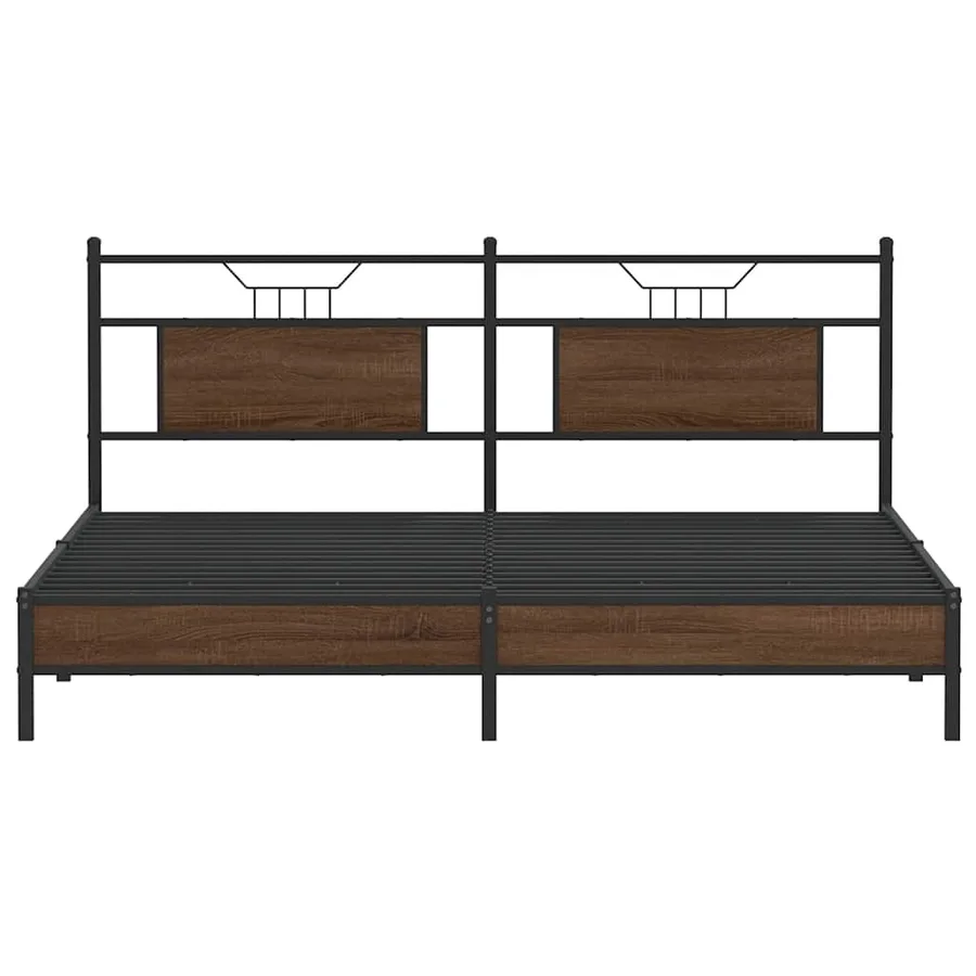 Cadre de lit sans matelas chêne marron 183x213 cm - 6