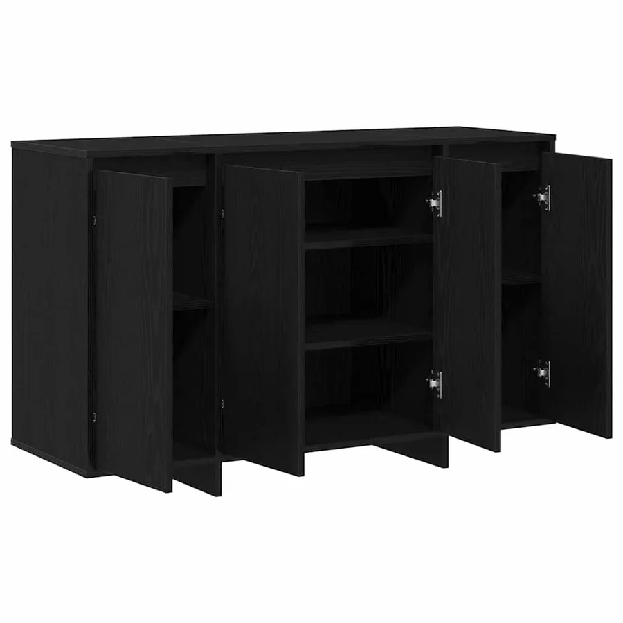 Buffet Chêne noir 120 x 41 x 75 cm Bois d'ingénierie - 5