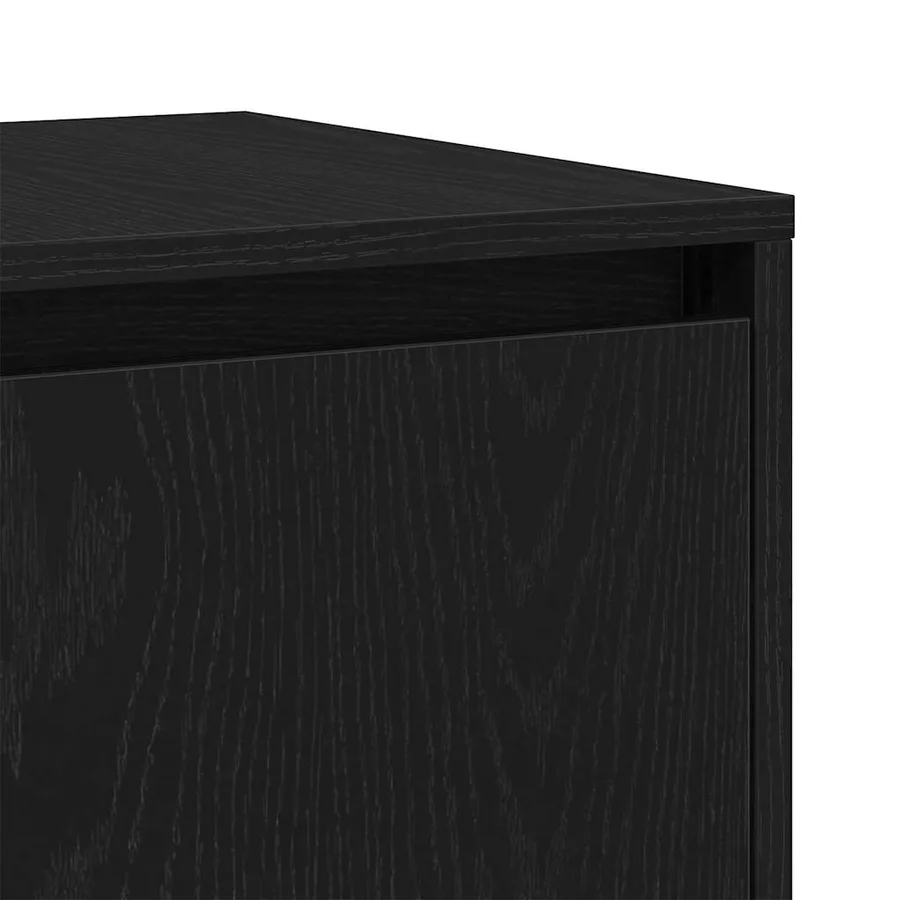 Buffet Chêne noir 120 x 41 x 75 cm Bois d'ingénierie - 9