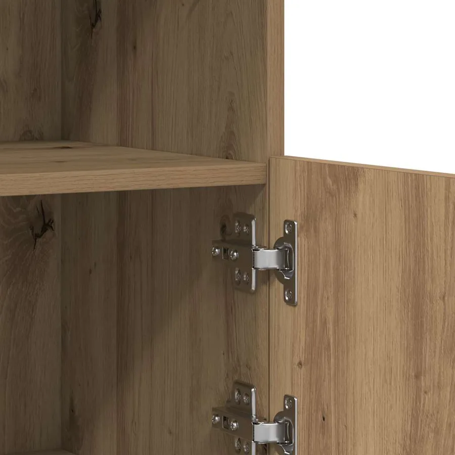Buffet LED Marron 81 x 37 x 66,5 cm Bois d'ingénierie - 8