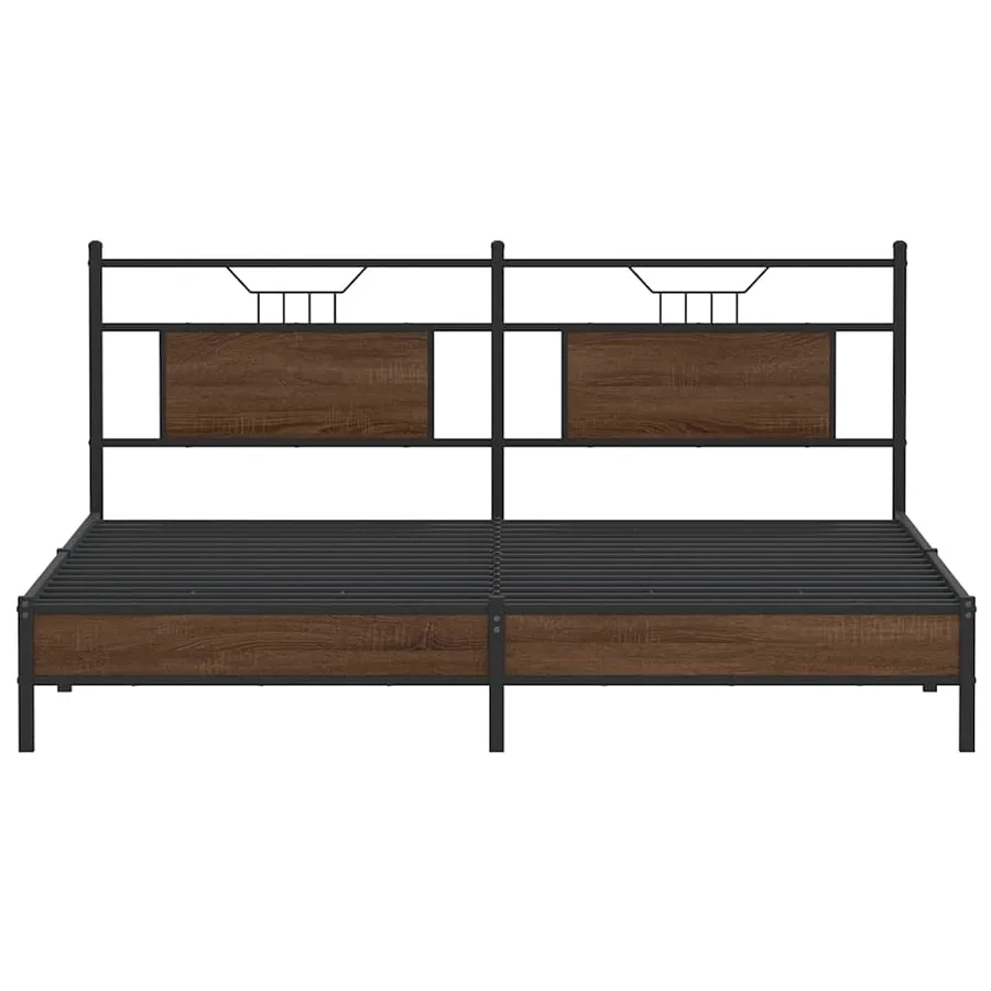Cadre de lit sans matelas chêne marron 160x200 cm - 6