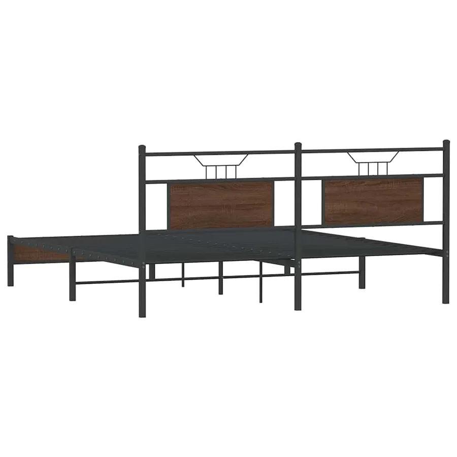 Cadre de lit sans matelas chêne marron 160x200 cm - 8