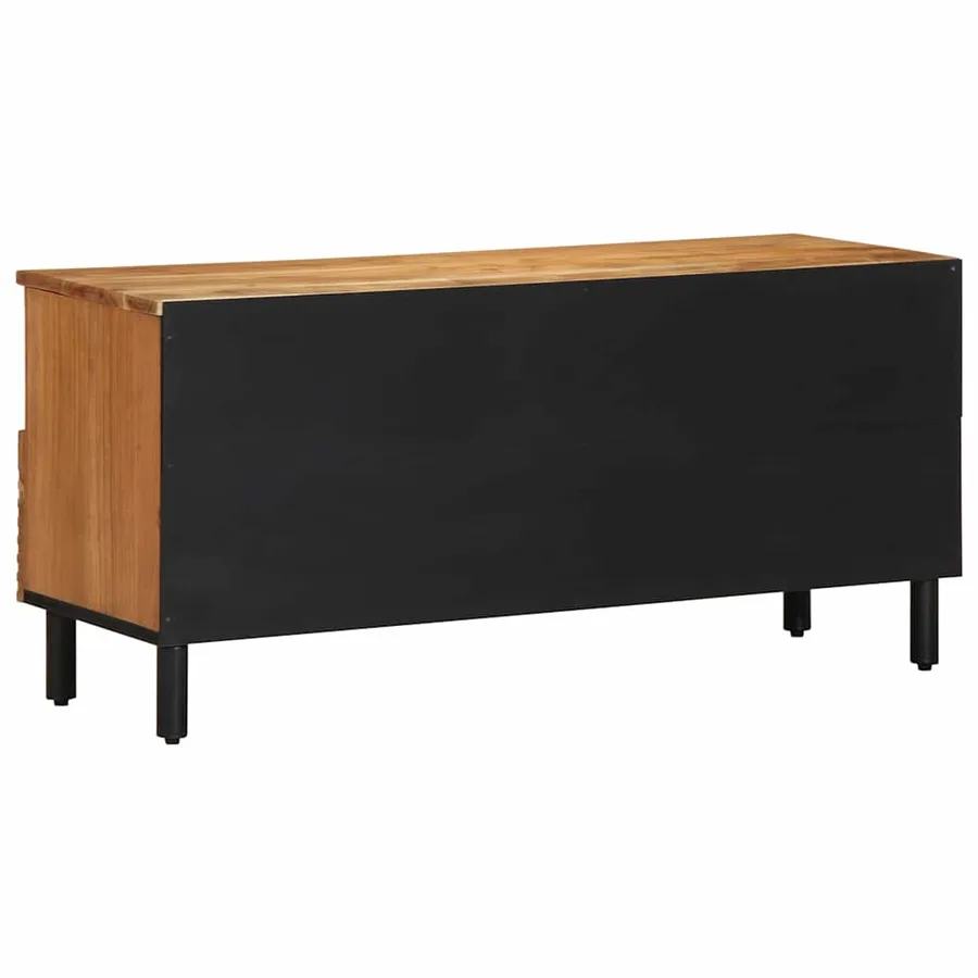 Meuble TV Marron 100 x 33,5 x 46 cm Bois de mangue massif - 3