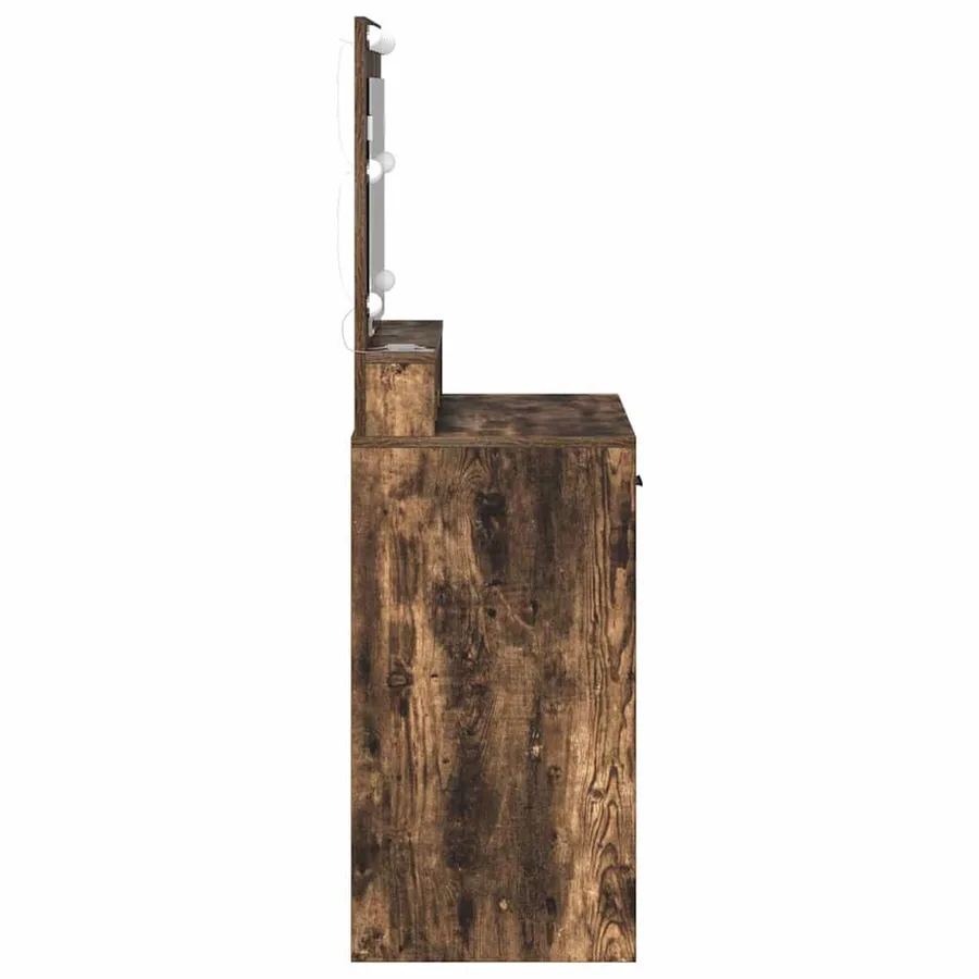 Table de Toilette Chêne fumé 79 x 41 x 135 cm Bois d'ingénierie - 6
