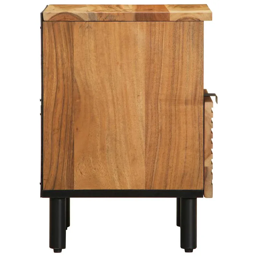 Table de chevet 40x33x46 cm en bois massif d'acacia - 4