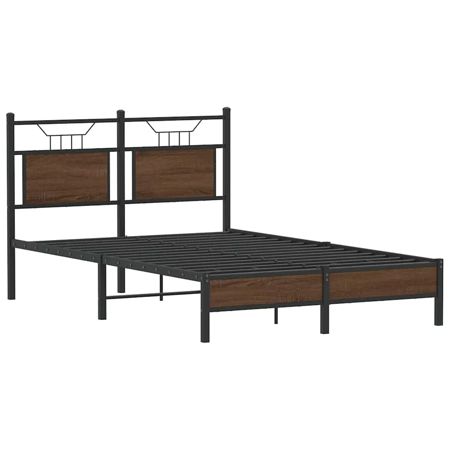 Cadre de lit sans matelas chêne marron 120x200 cm - 3