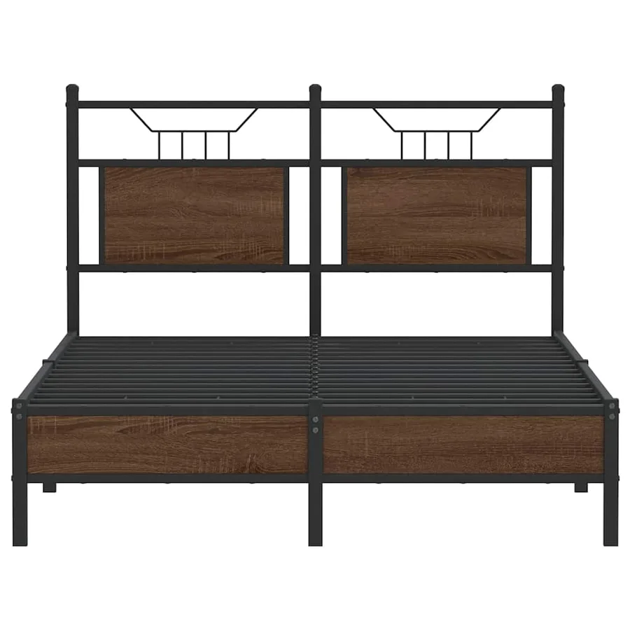 Cadre de lit sans matelas chêne marron 120x200 cm - 6