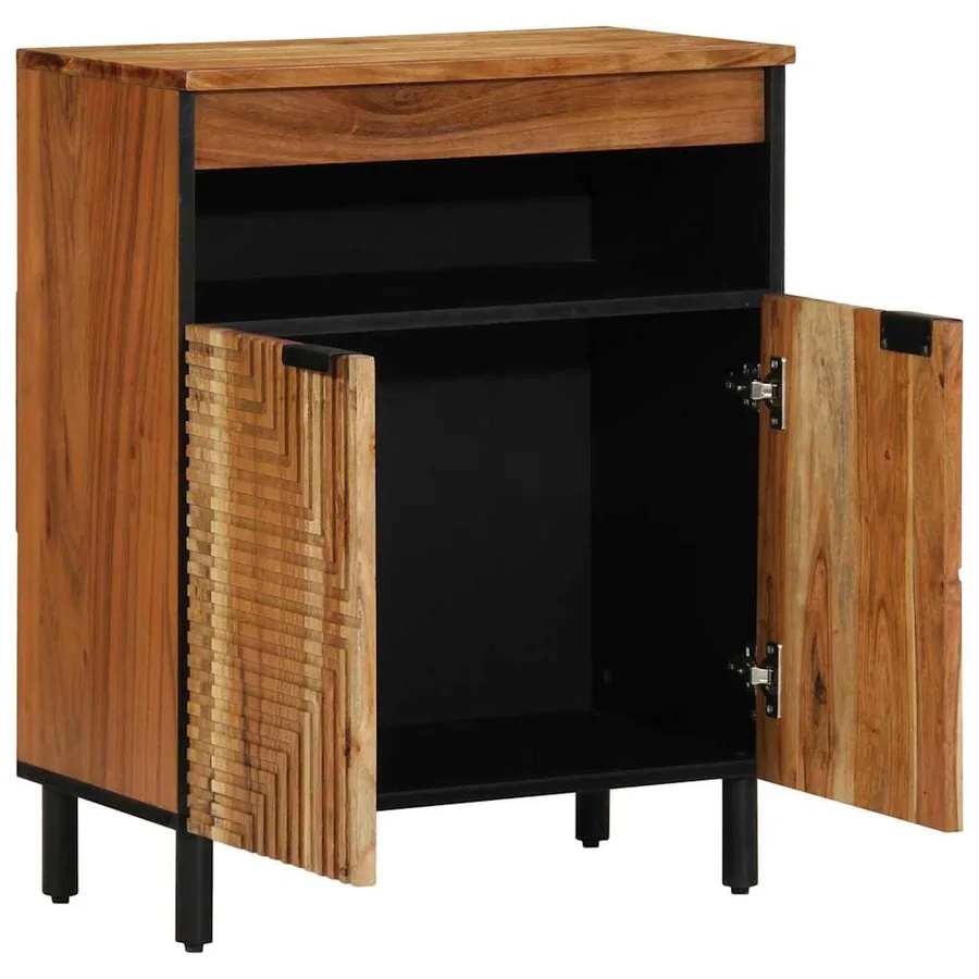 Buffet Marron 60 x 33,5 x 75 cm Bois de mangue massif - 2