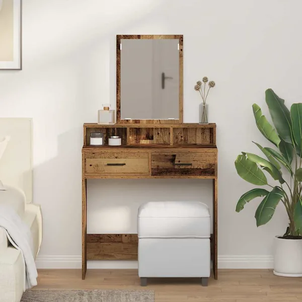 Table de Toilette avec tiroir Bois ancien 79 x 41 x 140 cm