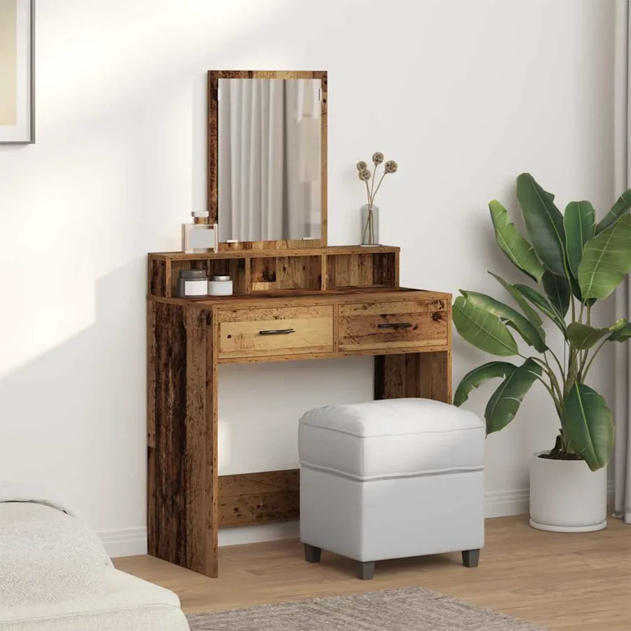 Table de Toilette avec tiroir Bois ancien 79 x 41 x 140 cm - 4
