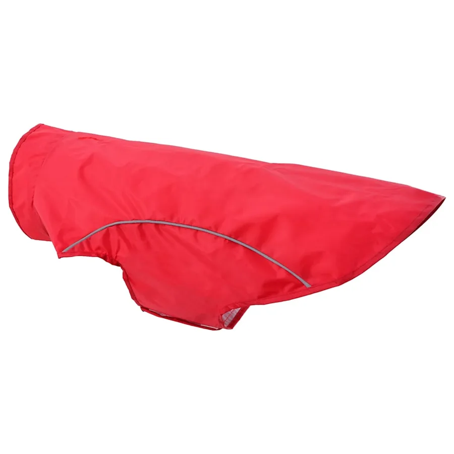 Imperméable pour chien avec bandes réfléchissantes en polyester rouge taille XL - 8