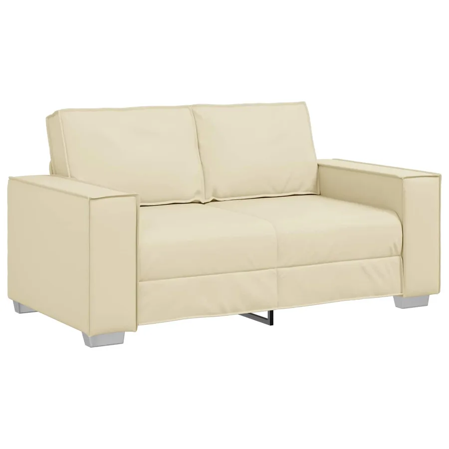 Canapé deux places Crème 160 cm Simili cuir - 2