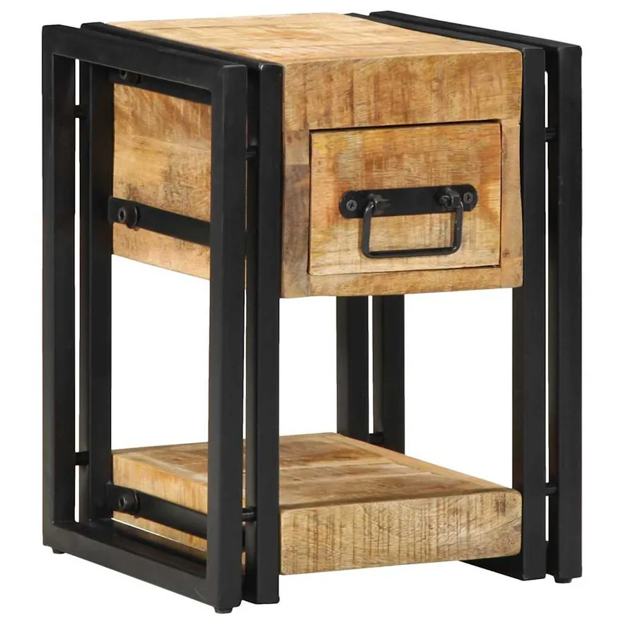 Cabinet de chevet 2 pcs 30 x 30 x 40 cm Bois de mangue massif