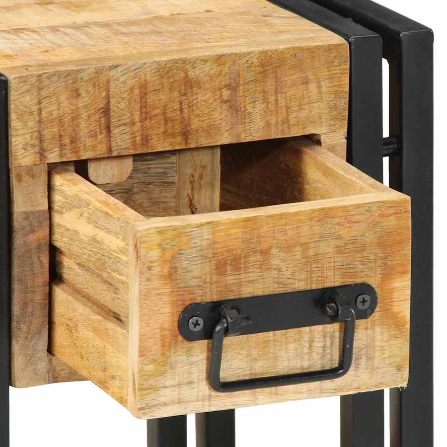 Cabinet de chevet 2 pcs 30 x 30 x 40 cm Bois de mangue massif - 10