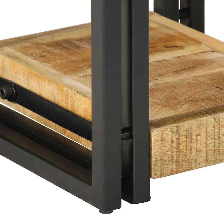 Cabinet de chevet 2 pcs 30 x 30 x 40 cm Bois de mangue massif - 11