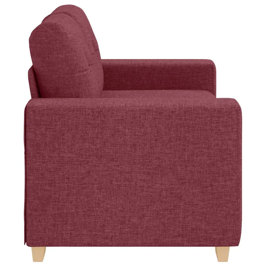 Canapé deux places rouge vin 160x77x82 cm en tissu - 5