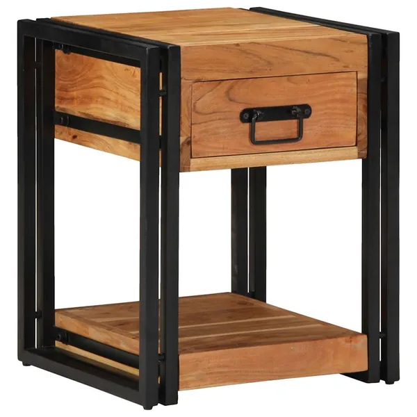 Cabinet de chevet 2 pcs 40 x 40 x 50 cm Bois d'Acacia Massif