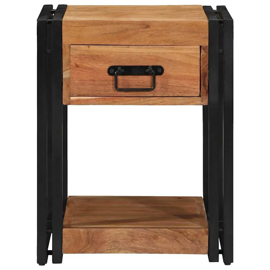 Cabinet de chevet 2 pcs 40 x 40 x 50 cm Bois d'Acacia Massif - 7