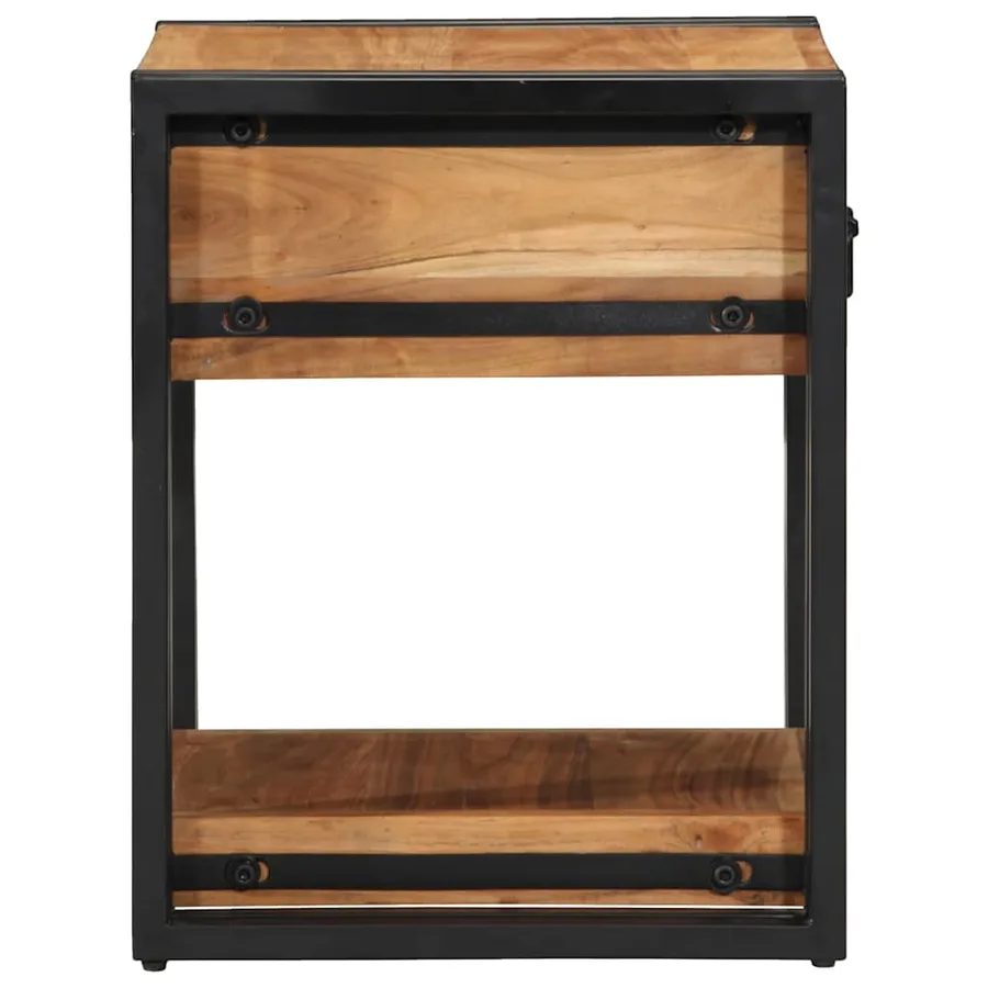 Cabinet de chevet 2 pcs 40 x 40 x 50 cm Bois d'Acacia Massif - 8