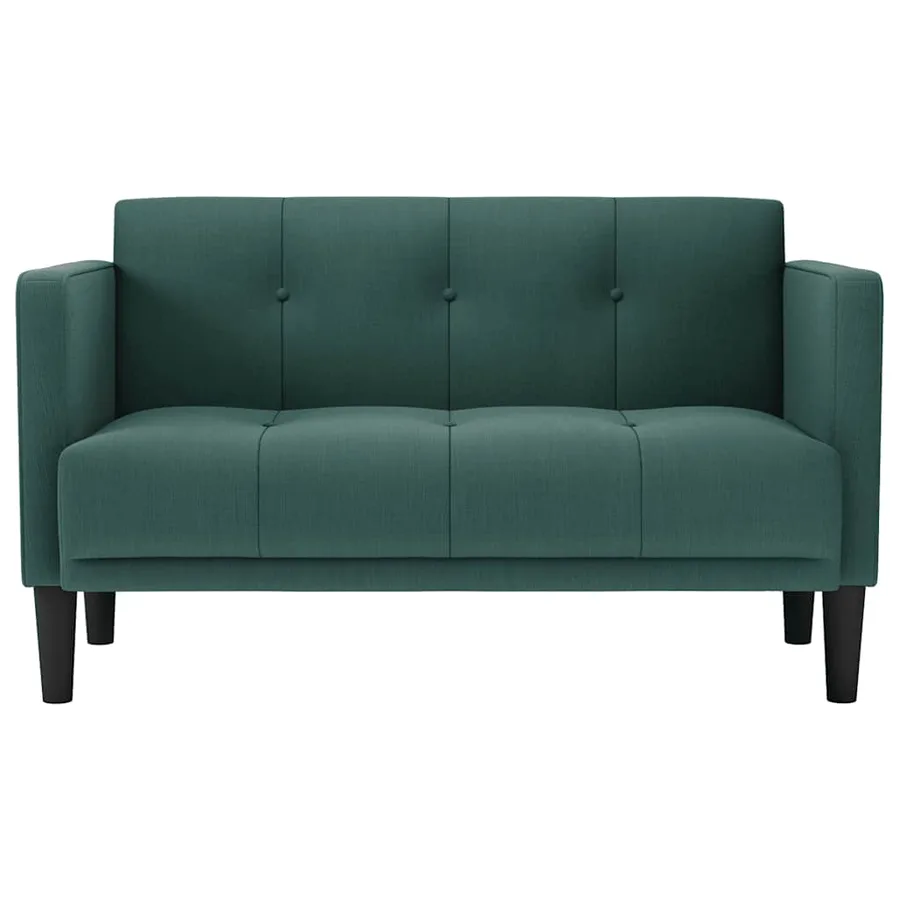 Canapé deux places vert foncé 111 cm en tissu - 3