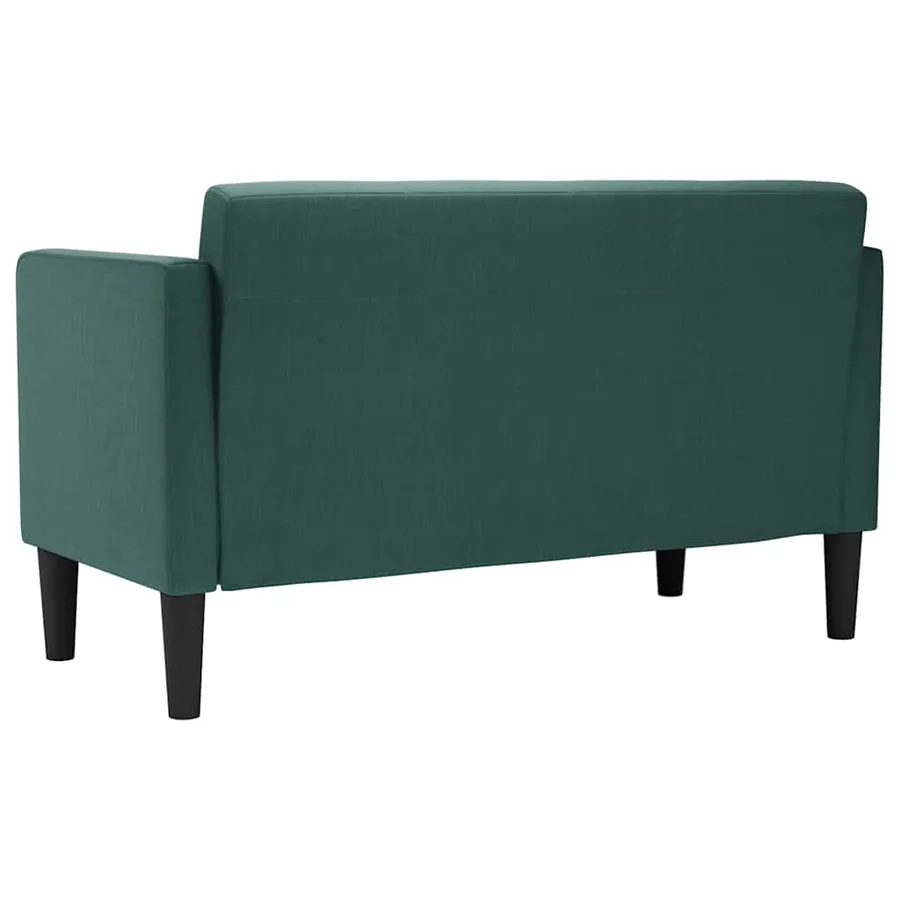 Canapé deux places vert foncé 111 cm en tissu - 5