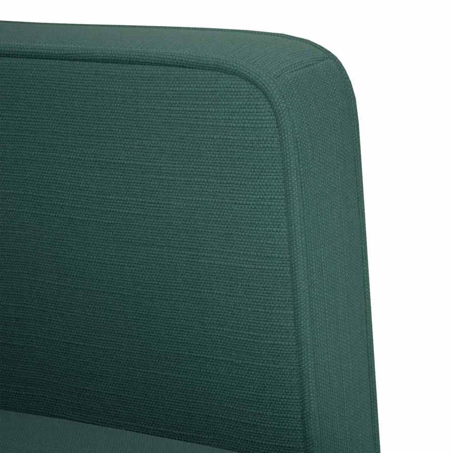 Canapé deux places vert foncé 111 cm en tissu - 6