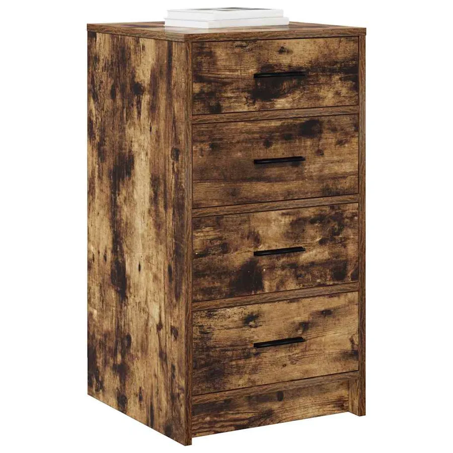 Buffet avec tiroir Chêne fumé 40 x 41 x 75 cm Bois d'ingénierie - 3