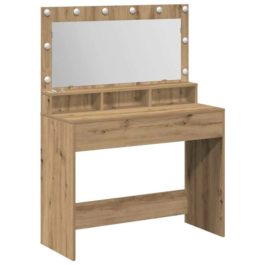 Table de Toilette Chêne artisanal 100 x 41 x 135 cm - 2