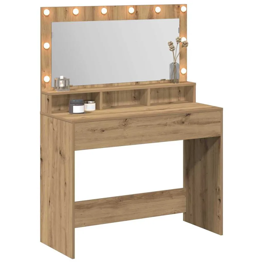 Table de Toilette Chêne artisanal 100 x 41 x 135 cm - 3