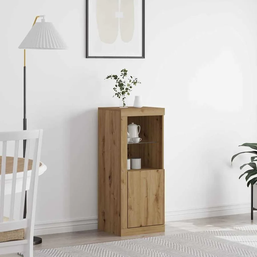 Buffet LED Marron 41 x 37 x 100 cm Bois d'ingénierie